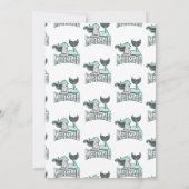 Mermaid Blue Birthday Party Bedankt Kaart (Achterkant)