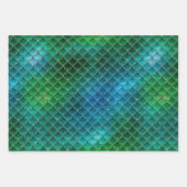 Mermaid Blue Glitter Sparkle Inpakpapier Vel (Voorkant 3)
