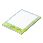 Mermaid Blue Green Glitter Sparkle Faux Zee Notitieblok (Linkerzijde)