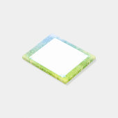 Mermaid Blue Green Glitter Sparkle Faux Zee Post-it® Notes (Schuin)