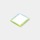 Mermaid Blue Green Glitter Sparkle Faux Zee Post-it® Notes (Schuin)