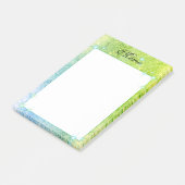 Mermaid Blue Green Glitter Sparkle Faux Zee Post-it® Notes (Schuin)