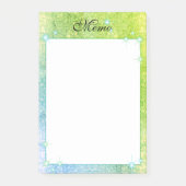 Mermaid Blue Green Glitter Sparkle Faux Zee Post-it® Notes