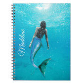 Mermaid Blue Ocean Modern Chic Notitieboek (Voorkant)
