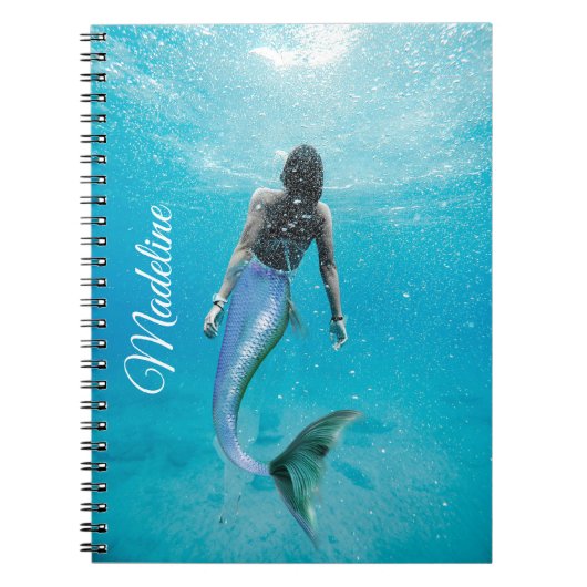 Mermaid Blue Ocean Modern Chic Notitieboek (Voorkant)