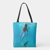 Mermaid Blue Ocean Modern Modern Stylish Tote Bag (Achterkant)