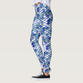 Mermaid Blue Skin Pattern Leggings (Links)