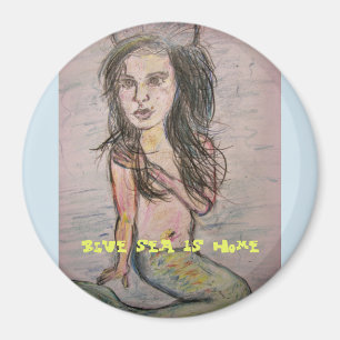 Mermaid blue zee is thuis magneet