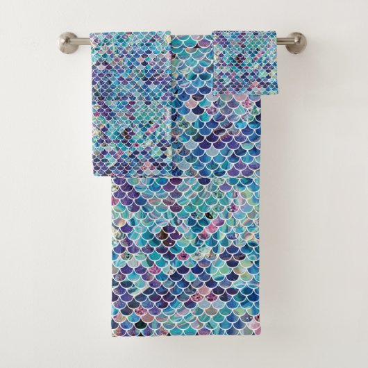 Mermaid blues Towel Bad Handdoek (Insitu)