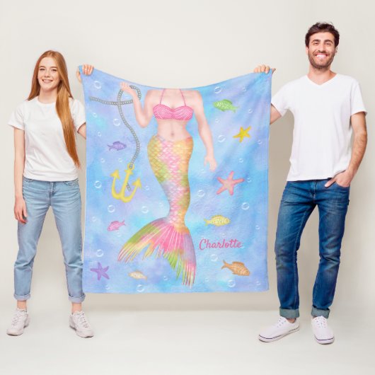 Mermaid Body | Douanenaam voor onderwatervis Fanta Fleece Deken (In situ)