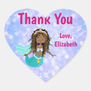 Mermaid Bokeh Girly Hart Sticker