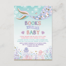 Mermaid Breng een boekenkaart Zee Beach Baby Girl Informatiekaartje