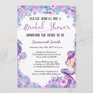 Mermaid Bridal Shower Kaart