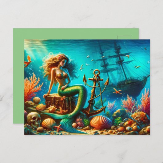 Mermaid Briefkaart (Voorkant / Achterkant)