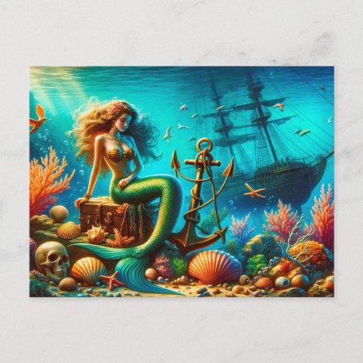 Mermaid Briefkaart (Voorkant)