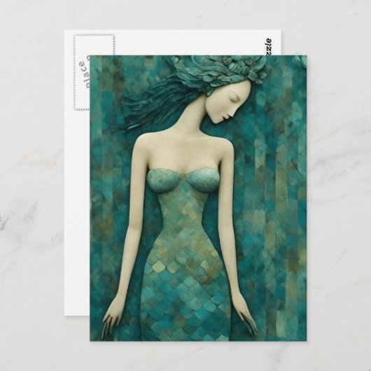 Mermaid Briefkaart (Voorkant / Achterkant)