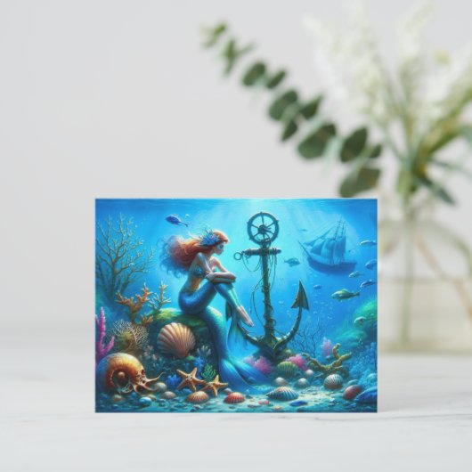 Mermaid Briefkaart (Staand voorkant)