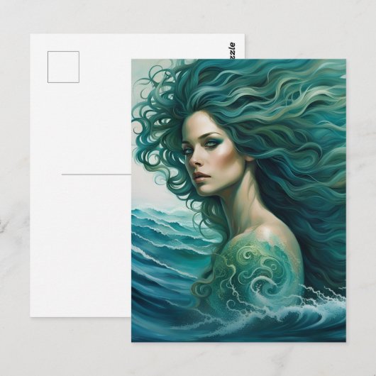 Mermaid Briefkaart (Voorkant / Achterkant)