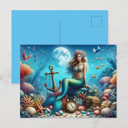 Mermaid Briefkaart (Voorkant / Achterkant)