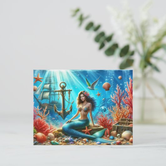 Mermaid Briefkaart (Staand voorkant)