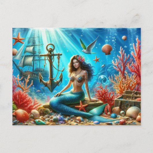 Mermaid Briefkaart (Voorkant)