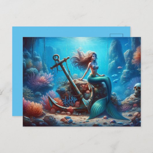 Mermaid Briefkaart (Voorkant / Achterkant)