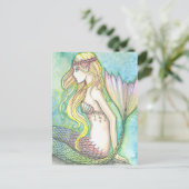 Mermaid Briefkaart Rainbow Tail beroemd gemaakt do (Staand voorkant)