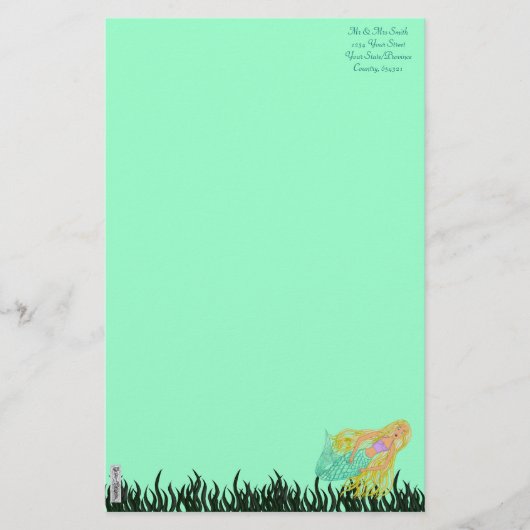 Mermaid Briefpapier (Voorkant)