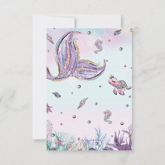Mermaid Bring Books voor Baby shower Behuizing Kaa Kaart (Achterkant)