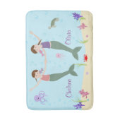 Mermaid Brown Hair Sisters Personeelsformatie Bath Badmat (Voorkant Verticaal)
