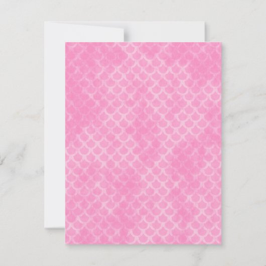 Mermaid Brown Hair Waterverf Baby shower Bedankkaart (Achterkant)