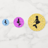 Mermaid bruiloft geel roze groen blauw confetti (Achterkanten)