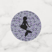 Mermaid bruiloft geel roze groen blauw confetti (Kleine voorkant)