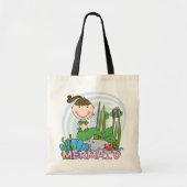 Mermaid - Brunette Girl Pony Tail Tshirts en Gift Tote Bag (Voorkant)