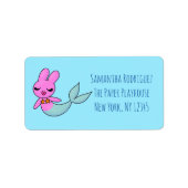 Mermaid Bunny-Adresetiketten Etiket (Voorkant)