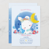 Mermaid Bunny Birthday Party Kaart (Voorkant / Achterkant)