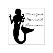Mermaid Business Zee Meisje Rubberstempel (Afrduk)