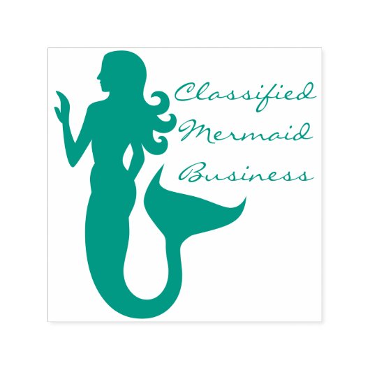 Mermaid Business Zee Meisje Zelfinktende Stempel (Design)