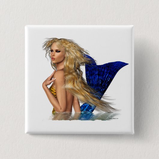 Mermaid Button Pin (Voorkant)