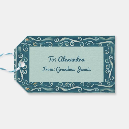 Mermaid Cadeaulabel (Achterkant Horizontaal)