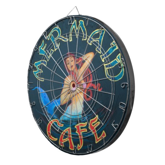 Mermaid Cafe Sign Dartbord (Voorkant Rechts)