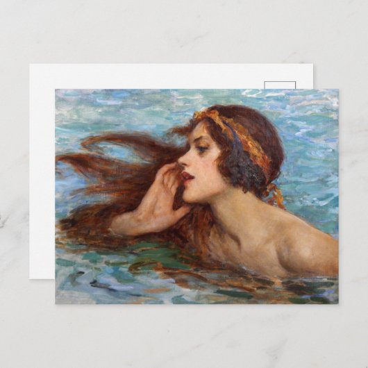 Mermaid Calling Briefkaart (Voorkant / Achterkant)