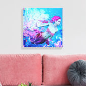 Mermaid Canvas Afdruk (Insitu (Woonkamer))