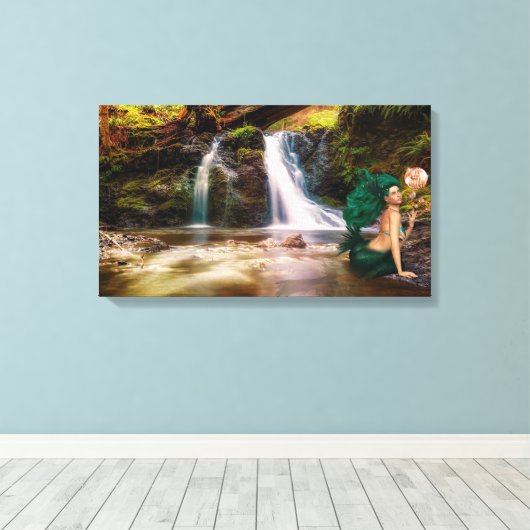 Mermaid Canvas Afdruk (Insitu (Houten vloer))