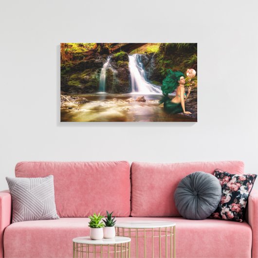 Mermaid Canvas Afdruk (Insitu (Woonkamer))