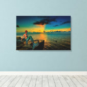 Mermaid Canvas Afdruk (Insitu (Houten vloer))