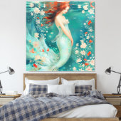 Mermaid Canvas Afdruk (Insitu (Slaapkamer))