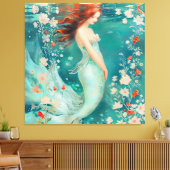 Mermaid Canvas Afdruk (Insitu (Woonkamer))
