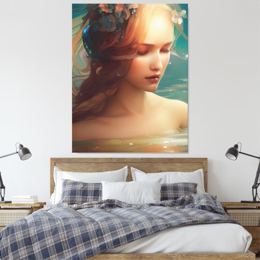 Mermaid Canvas Afdruk (Insitu (Slaapkamer))