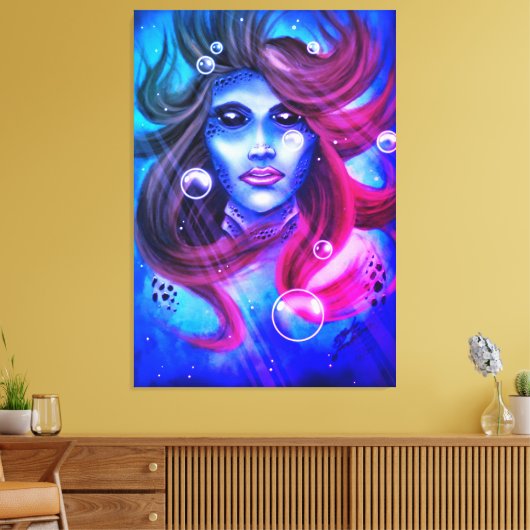 Mermaid Canvas Afdruk (Insitu (Woonkamer))